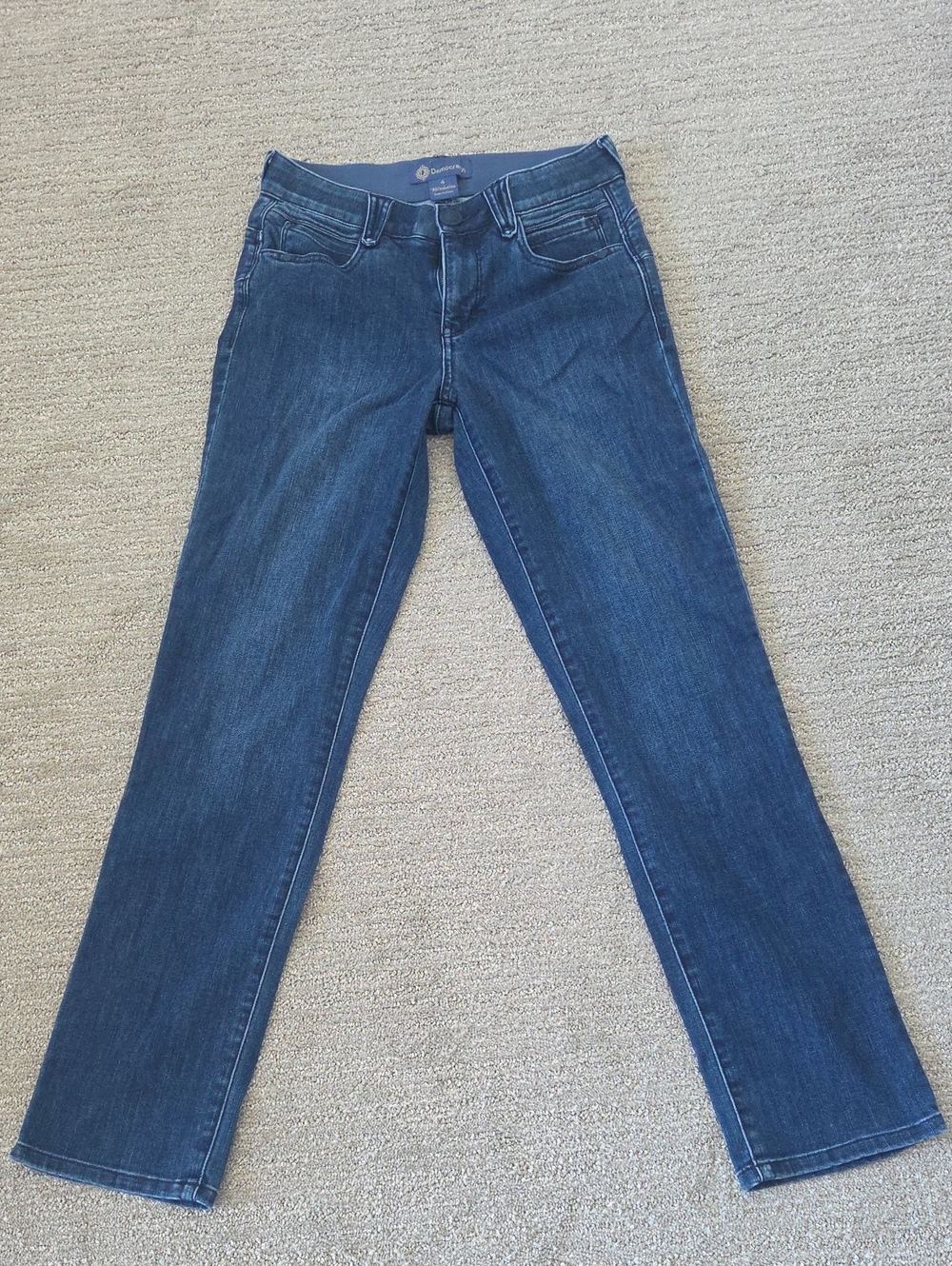 Democracy Straight Leg Jeans in Dark Blue Denim
